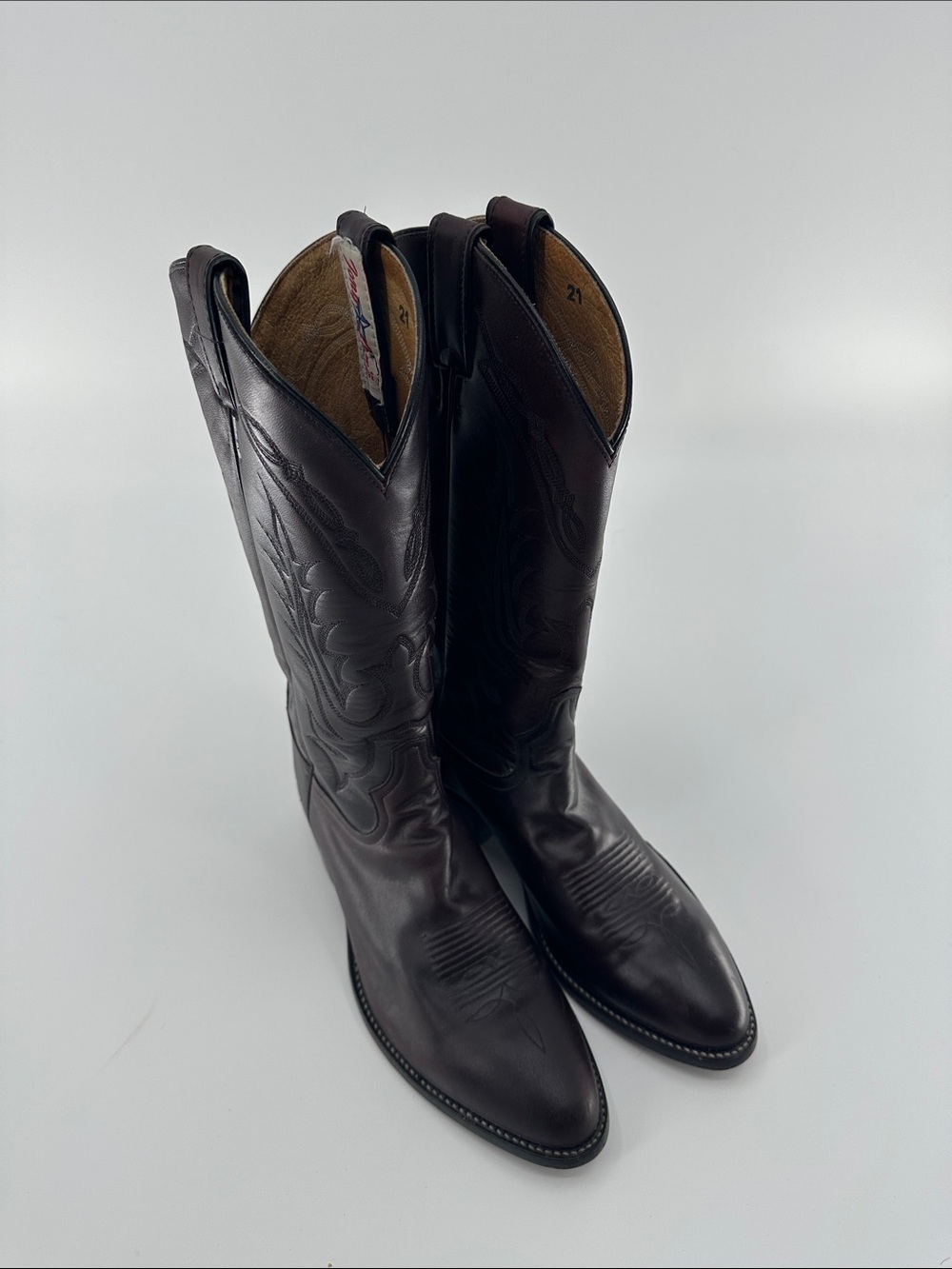 Tony Lama Dark Brown Western Leather Boots